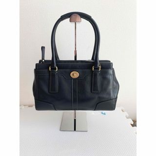 コーチ(COACH)の【美品】COACH コーチ ハンドバッグ　黒　ハンプトンズ　　11047(ハンドバッグ)