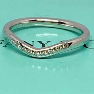 ティファニー(Tiffany & Co.)のティファニー　PT950  エルサペレッティ　ダイヤ　カーブド バンドリング　(リング(指輪))