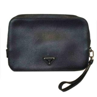 プラダ(PRADA)のPRADA プラダ/レザークラッチバッグWファスナー/セカンドバッグ/2VF052/56/*/Aランク/92【中古】(セカンドバッグ/クラッチバッグ)