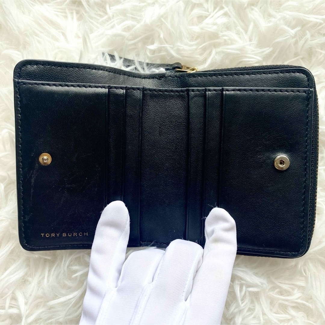Tory Burch(トリーバーチ)の87.カードあり✨トリーバーチ 財布 シェブロン キルティング ラウンドジップ レディースのファッション小物(財布)の商品写真