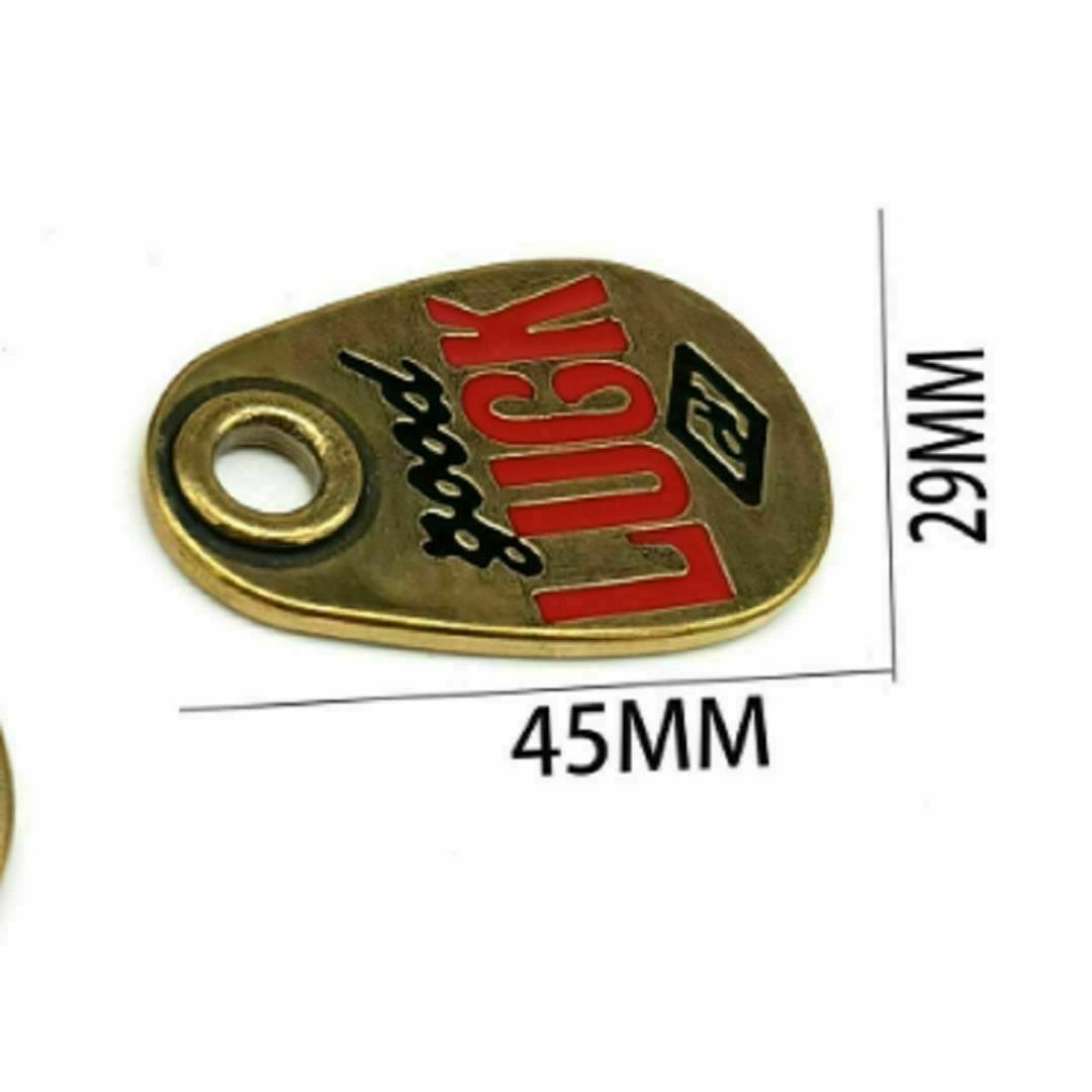 真鍮 brass キーホルダー アンティーク グッドラック GOODLUCK メンズのファッション小物(キーホルダー)の商品写真