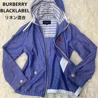 B127. BURBERRY BLACKLABEL：M パーカー リネン混合