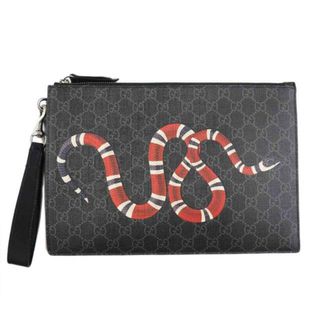 グッチ(Gucci)のGUCCI グッチ/GGスプリーム/キングスネークプリント/クラッチバッグ/473904/496***/Aランク/79【中古】(セカンドバッグ/クラッチバッグ)