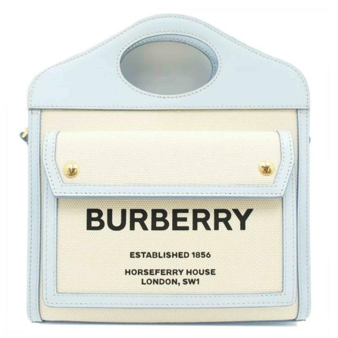 BURBERRY(バーバリー)のBURBERRY バーバリー/ミニツートンポケットバック/ペールブルー/8032406/ABランク/75【中古】 レディースのバッグ(その他)の商品写真