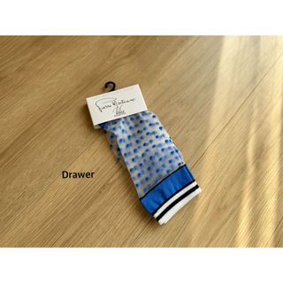 Drawerドゥロワー　ピエールマントゥ　ドットソックス　ブルー