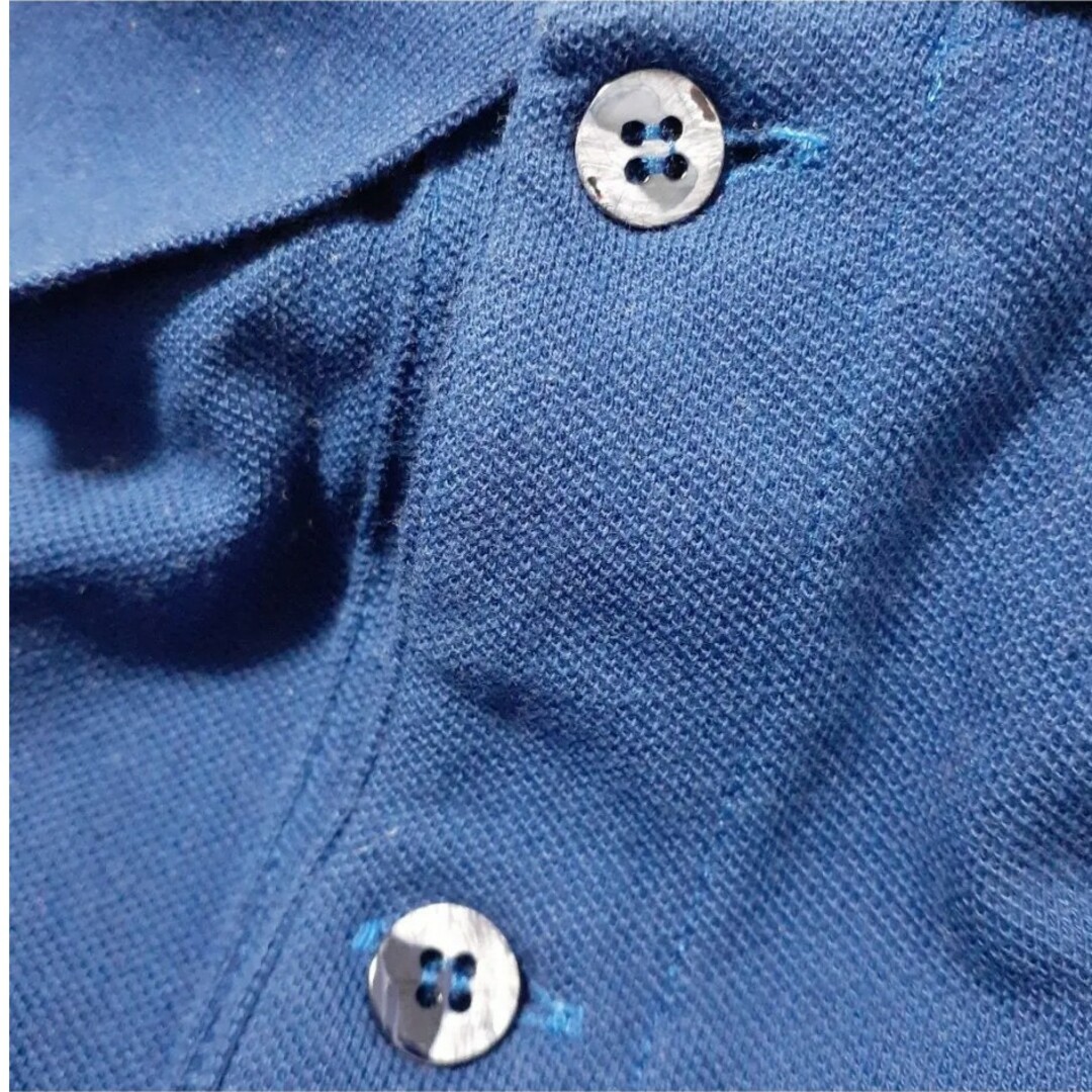 Trussardi(トラサルディ)のTRUSSARDI トラサルディー  古着 ネイビー　紺色 ポロシャツ コットン メンズのトップス(ポロシャツ)の商品写真