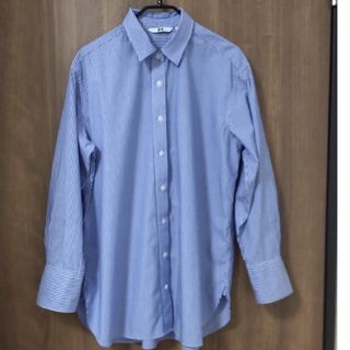 ユニクロ(UNIQLO)のUNIQLO コットン ストライプシャツ(長袖)(シャツ/ブラウス(長袖/七分))