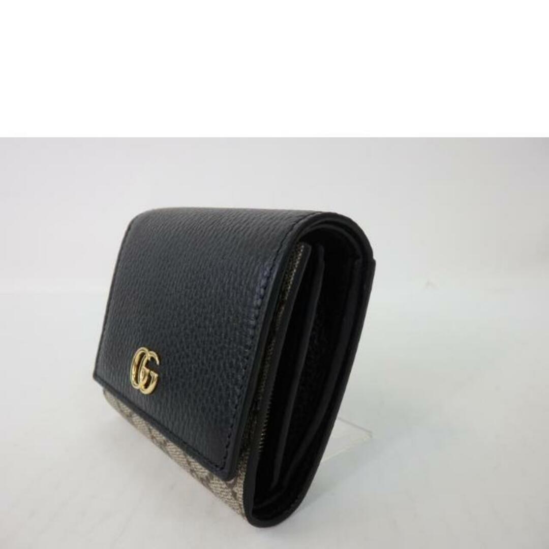 Gucci(グッチ)の<br>GUCCI グッチ/GGマーモントミディアムウォレット/ブラック/598587/041*/Aランク/84【中古】 レディースのファッション小物(財布)の商品写真