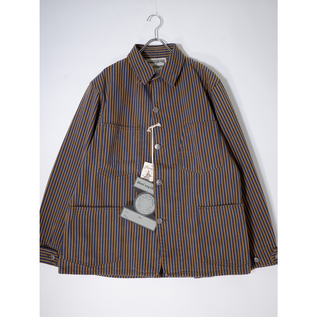 FREEWHEELERS/フリーホイーラーズ THE IRONALL FACTORIES CO. Lot100 Express Stripe Jacketアイアンオールズ ストライプカバーオールジャケット未使用品【44】【MJKA74800】 メンズのジャケット/アウター(その他)の商品写真