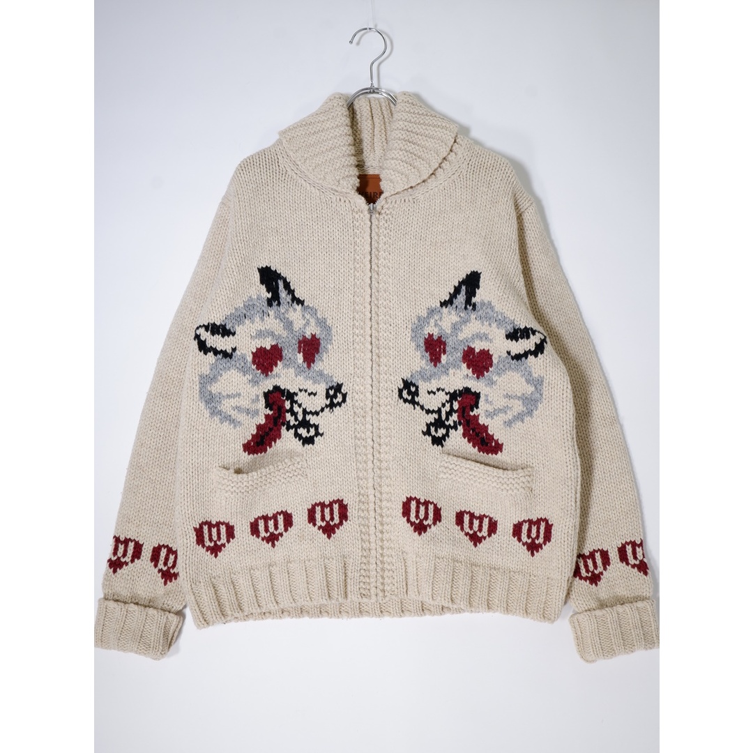 WEIRDO/ウィアード WOLFESS COWICHANウルフ柄カウチン ニット WEIRDO/ウィアード WOLFESS COWICHANウルフ柄カウチン ニット
