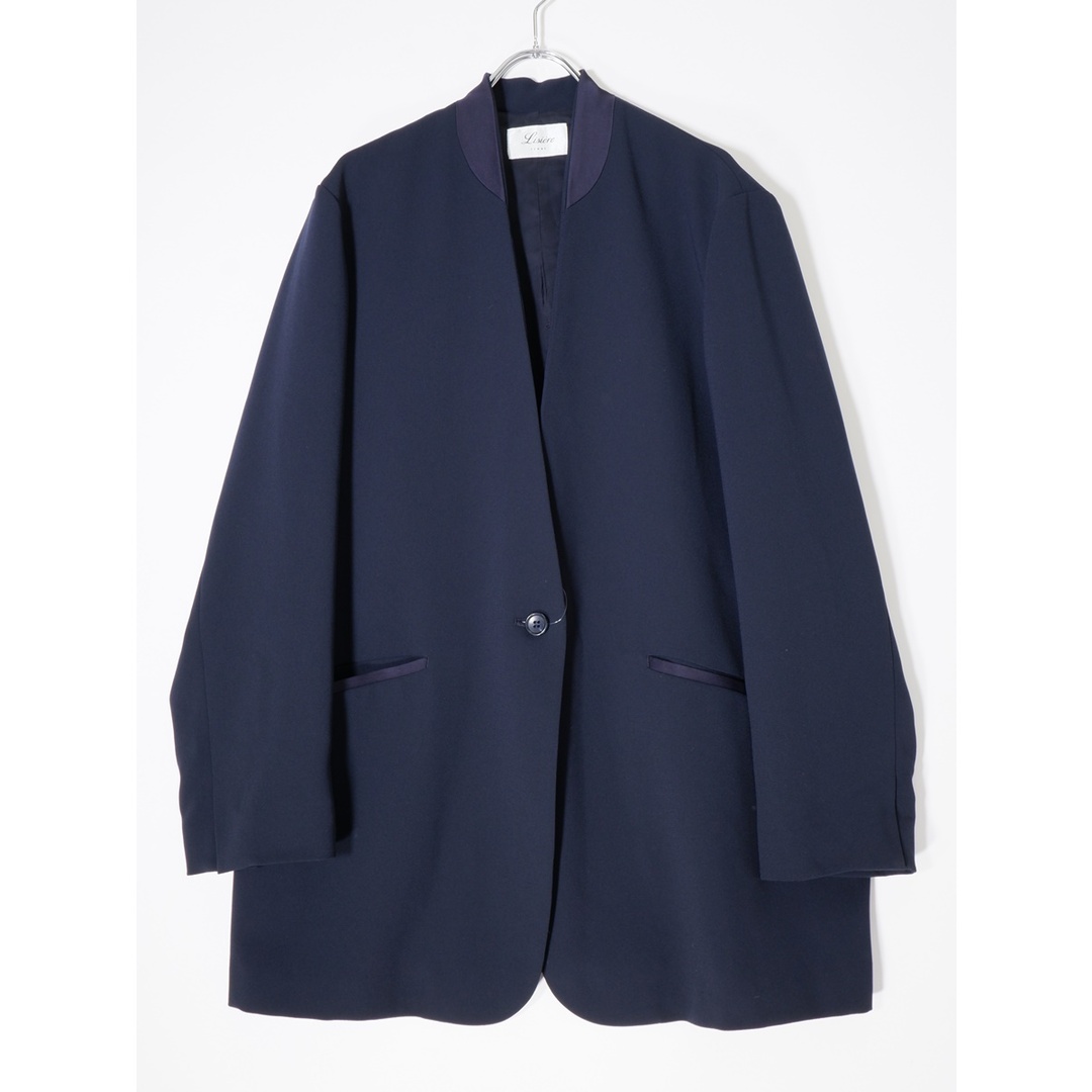 Lisiere L'Appartement/リジエール アパルトモン 2023 No Collar Relax Jacket (NAVY) ノーカラージャケット【36】【LJKA74776】 レディースのジャケット/アウター(その他)の商品写真