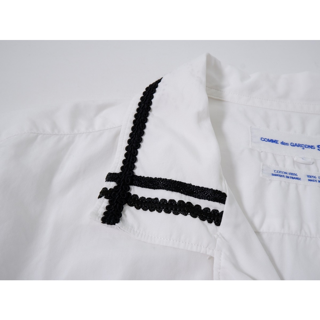 COMME des GARCONS SHIRT/コムデギャルソンシャツ 襟ブレード装飾デザイン オープンカラーオーバーシルエット長袖シャツ【L】【MSHA74665】 メンズのトップス(その他)の商品写真