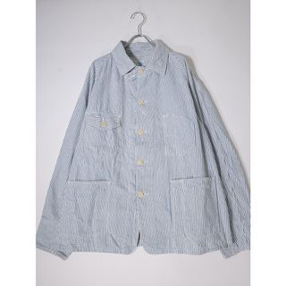 POST O'ALLS OVERALLS/ポストオーバーオールズ USA製 ENGINEERS JACKETヒッコリーストライプエンジニアジャケット【XL】【MJKA74593】(その他)