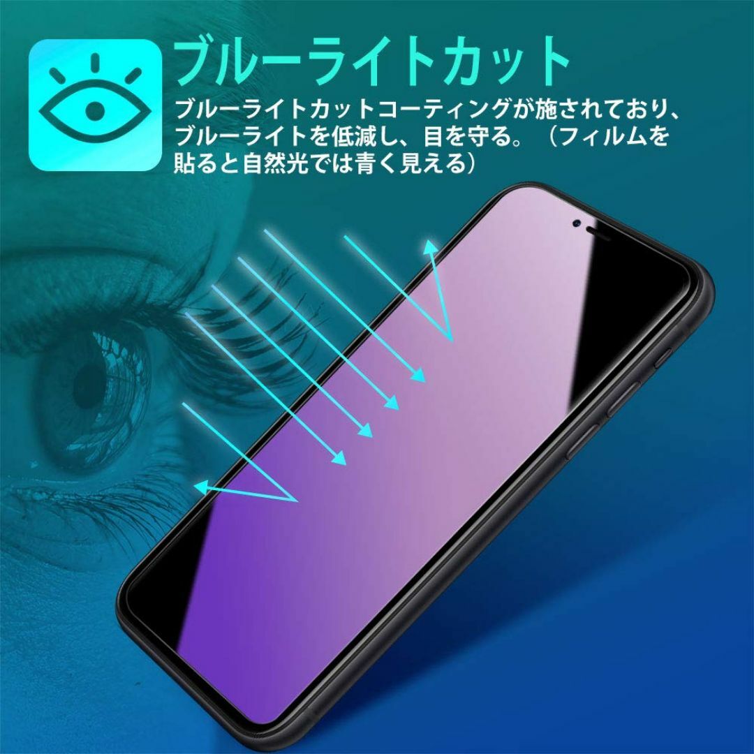 【特価商品】【2枚セット】ブルーライトカットOPPO Reno3 A 用 ガラス スマホ/家電/カメラのスマホアクセサリー(その他)の商品写真