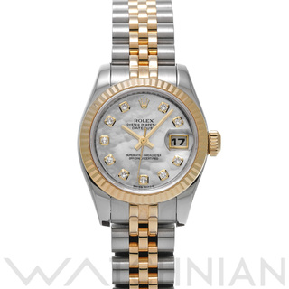 ロレックス(ROLEX)の中古 ロレックス ROLEX 179173NG Z番(2006年頃製造) ホワイトシェル /ダイヤモンド レディース 腕時計(腕時計)