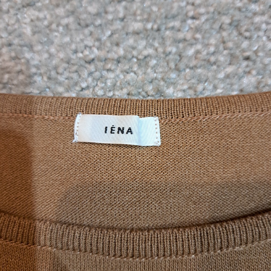 IENA(イエナ)のIENA イエナ コットンストレッチ NEOワイドクループルオーバー キャメル レディースのトップス(カットソー(半袖/袖なし))の商品写真