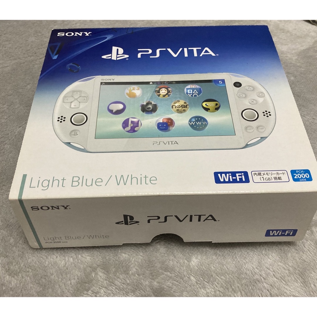 SONY(ソニー)の PlayStationVITA 本体  PCH-2000 PSvita 水色 エンタメ/ホビーのゲームソフト/ゲーム機本体(携帯用ゲーム機本体)の商品写真