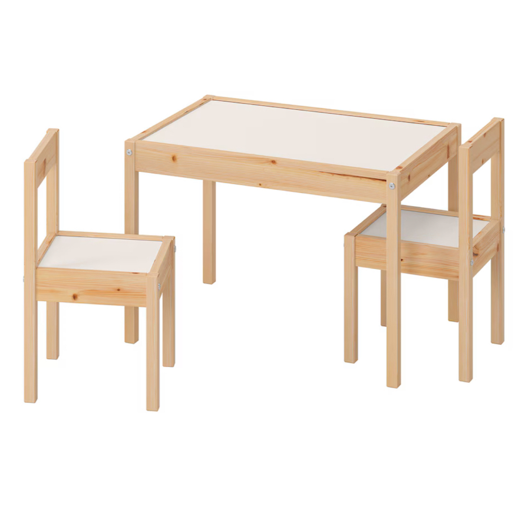 IKEA(イケア)のIKEA LÄTT レット 子ども用テーブル チェア2脚付 キッズ/ベビー/マタニティの寝具/家具(その他)の商品写真