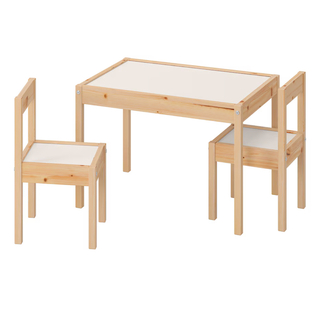 イケア(IKEA)のIKEA LÄTT レット 子ども用テーブル チェア2脚付(その他)