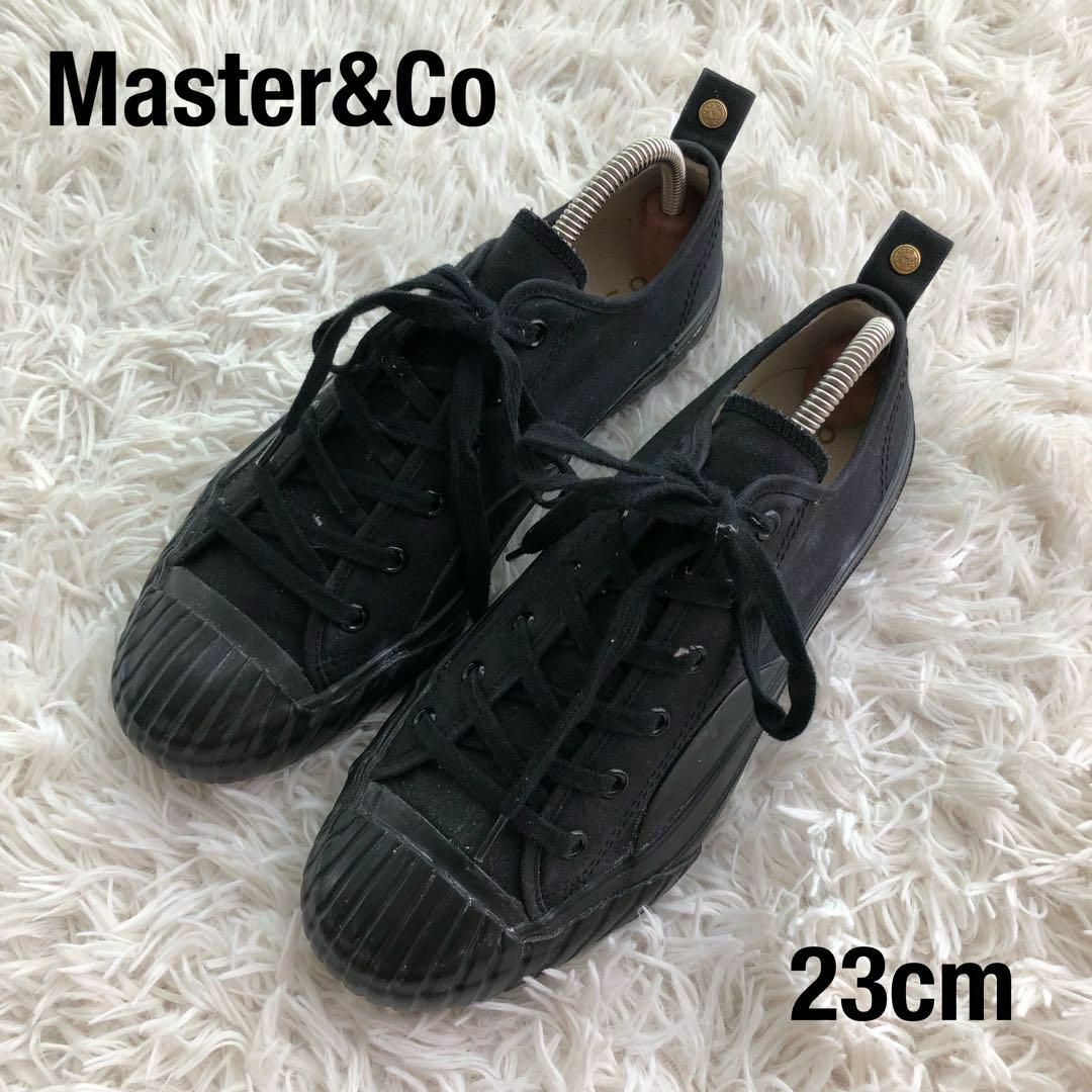 MASTER&Co.(マスターアンドコー)のMASTER&CO.マスターアンドコーキャンバススニーカー黒ブラック23cm レディースの靴/シューズ(スニーカー)の商品写真