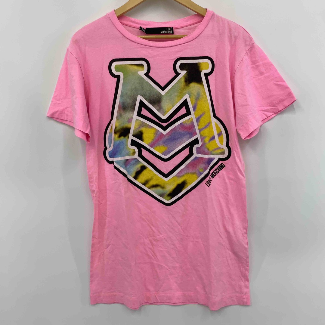 MOSCHINO(モスキーノ)のMOSCHINO モスキーノ レディース Tシャツ（半袖）　ピンク レディースのトップス(Tシャツ(半袖/袖なし))の商品写真