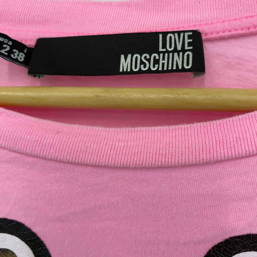 MOSCHINO(モスキーノ)のMOSCHINO モスキーノ レディース Tシャツ（半袖）　ピンク レディースのトップス(Tシャツ(半袖/袖なし))の商品写真