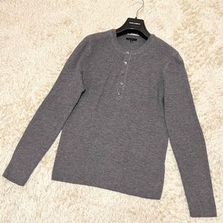 セオリー(theory)の【お値下げ歓迎、即日発送】セオリー　ヘンリーネック　ニット　カシミヤ30% 美品(ニット/セーター)