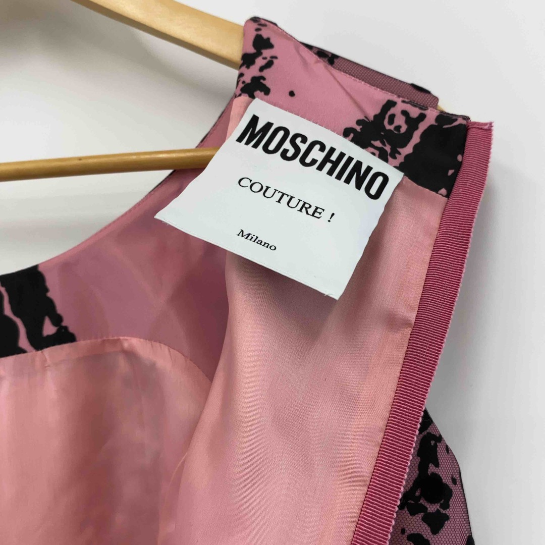 MOSCHINO(モスキーノ)のMOSCHINO モスキーノ レディース ノースリーブワンピースキャミワンピース　ピンク レディースのワンピース(ひざ丈ワンピース)の商品写真