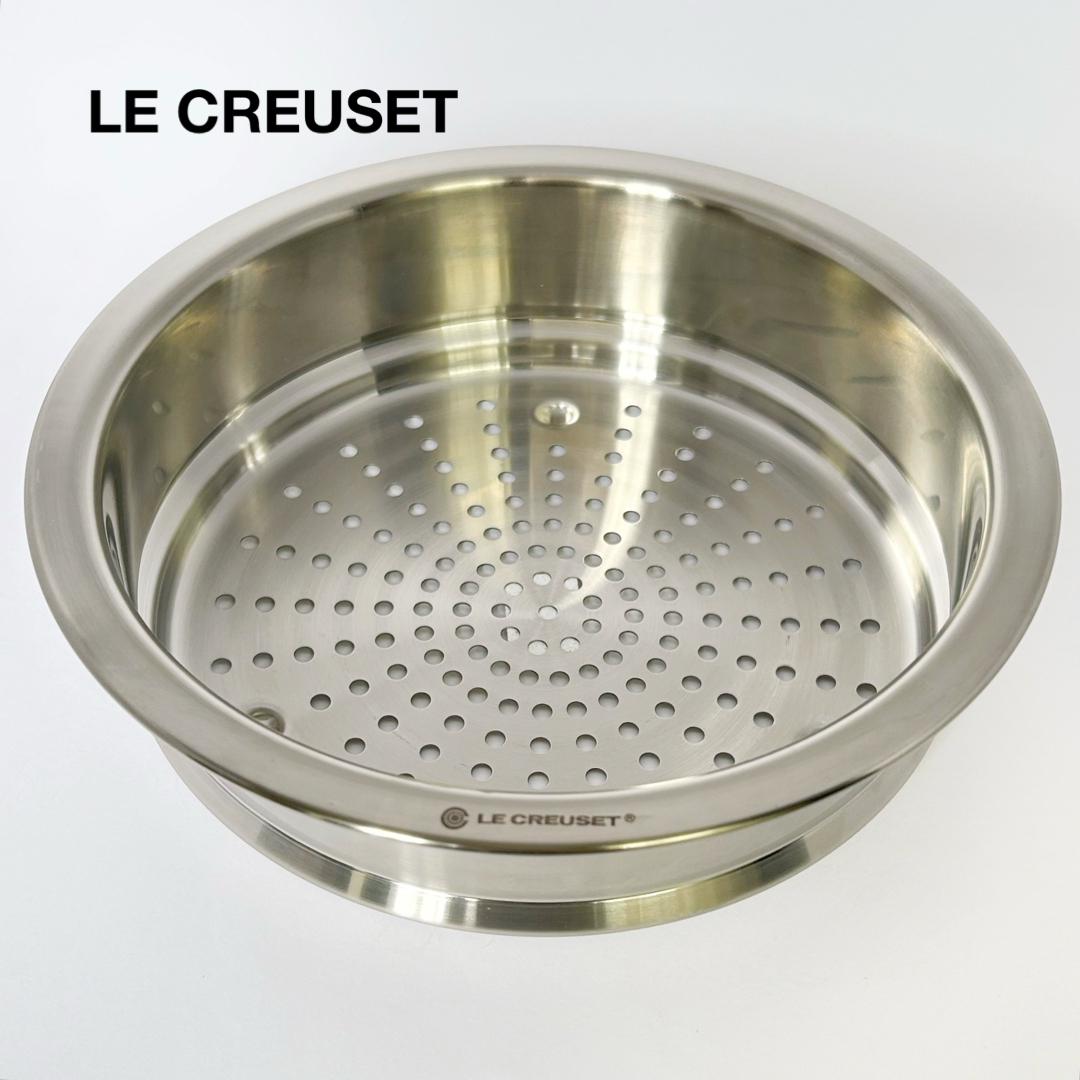 LE CREUSET(ルクルーゼ)の専用　　　　　　LE CREUSET ルクルーゼ  スチーマー 20cm 蒸し器 インテリア/住まい/日用品のキッチン/食器(調理道具/製菓道具)の商品写真