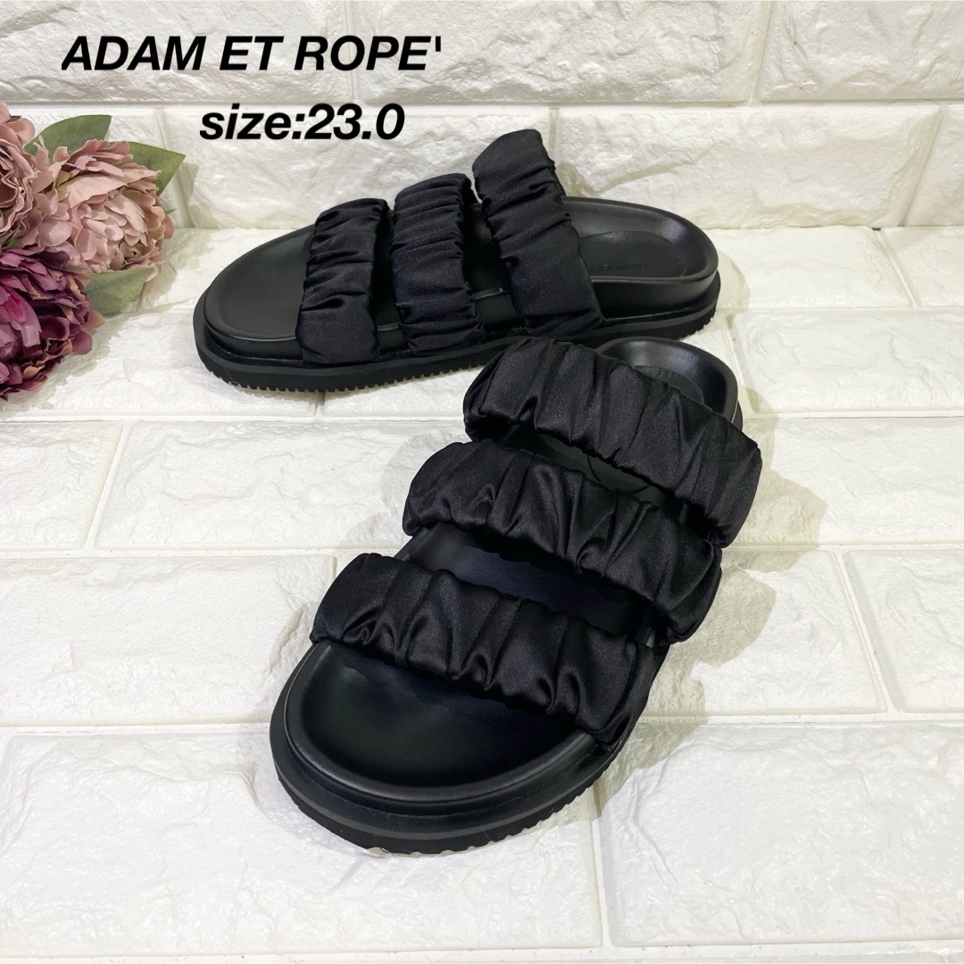Adam et Rope'(アダムエロぺ)の【美品✨】ADAM ET ROPE' アダムエロペ シャーリングフラットサンダル レディースの靴/シューズ(サンダル)の商品写真