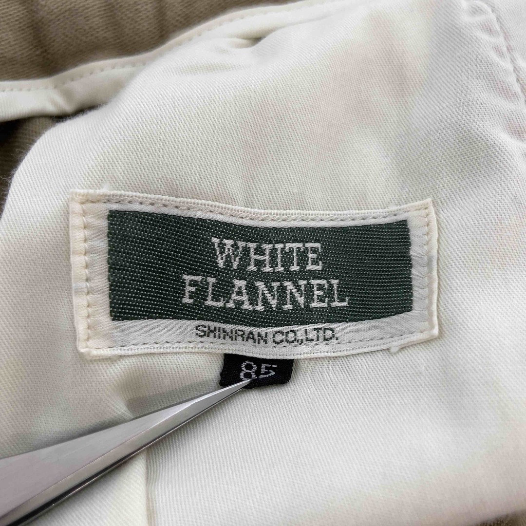 WHITE FLANNEL  メンズ スラックス ツータック ベージュ コットン メンズのパンツ(スラックス)の商品写真