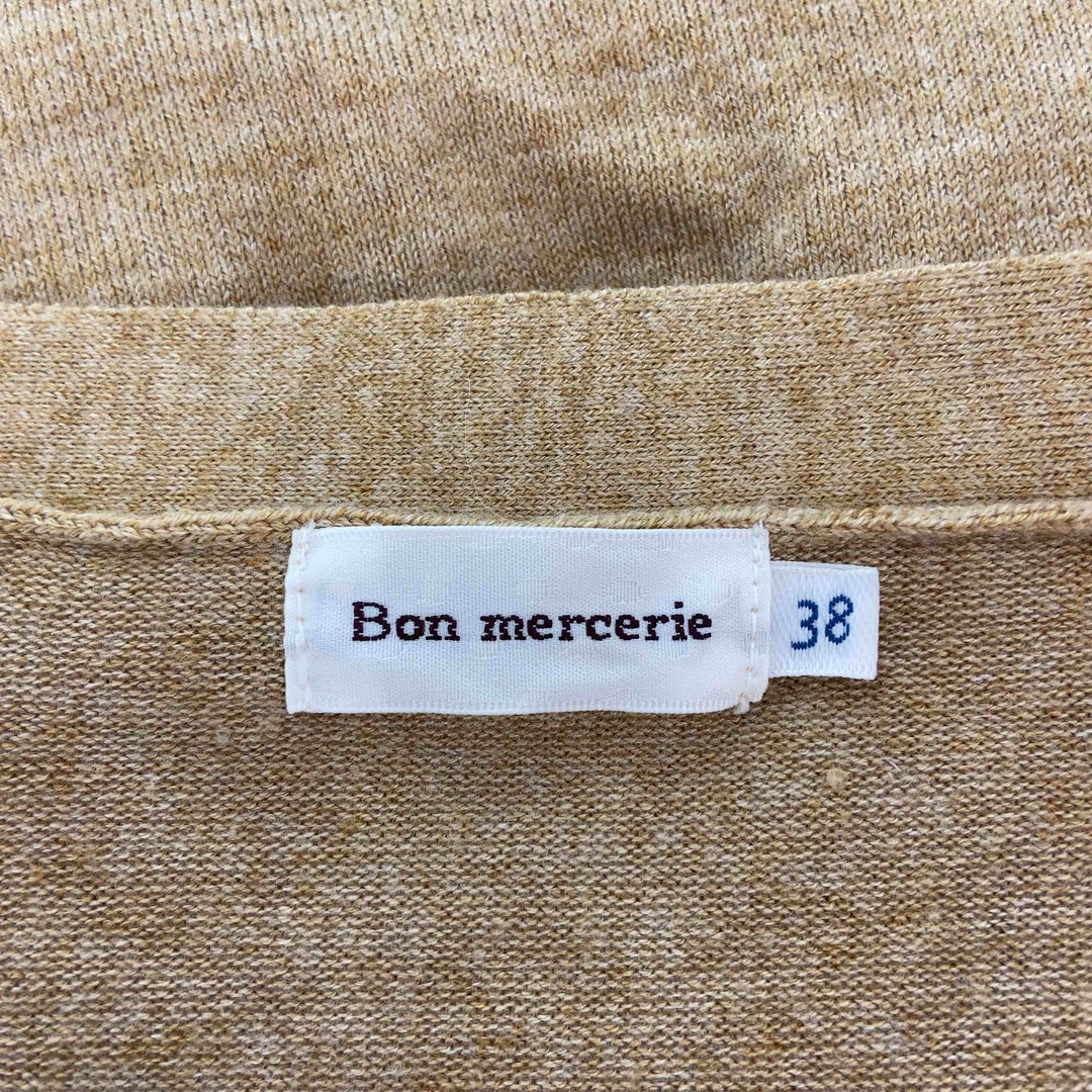 Bon mercerie(ボンメルスリー)のBon mercerie ボンメルスリー レディース カーディガン ベージュ ウエストリボン レディースのトップス(カーディガン)の商品写真