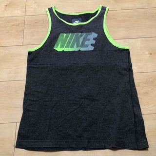 ナイキ(NIKE)のNIKE タンクトップ　ノースリーブ　145　グレー✖️黄緑(Tシャツ/カットソー)