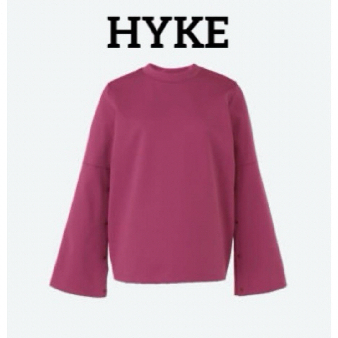 HYKE(ハイク)のHYKE ハイク ＴＥＸＢＲＩＤ　ＴＲＵＭＰＥＴ　ＳＬＥＥＶＥ　ＴＯＰ　ピンク レディースのトップス(カットソー(長袖/七分))の商品写真