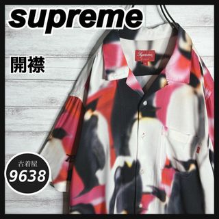 シュプリーム(Supreme)の【入手困難!!】シュプリーム ✈︎ペンギン 開襟シャツ 半袖シャツ ゆるだぼ(Tシャツ/カットソー(半袖/袖なし))