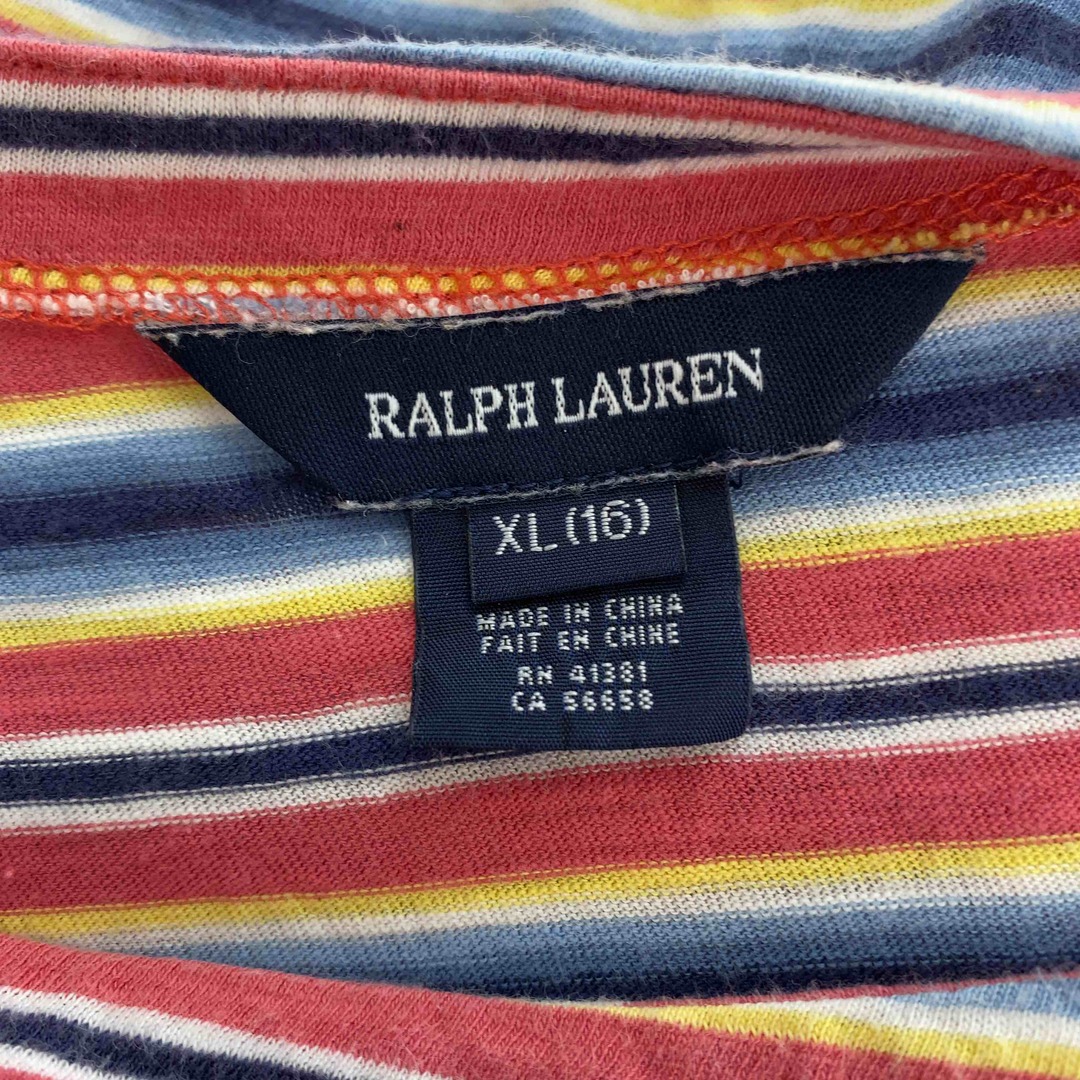 Ralph Lauren(ラルフローレン)のRALPH LAUREN ラルフローレン レディース 長袖ワンピース　ストライプ柄 レディースのワンピース(ロングワンピース/マキシワンピース)の商品写真