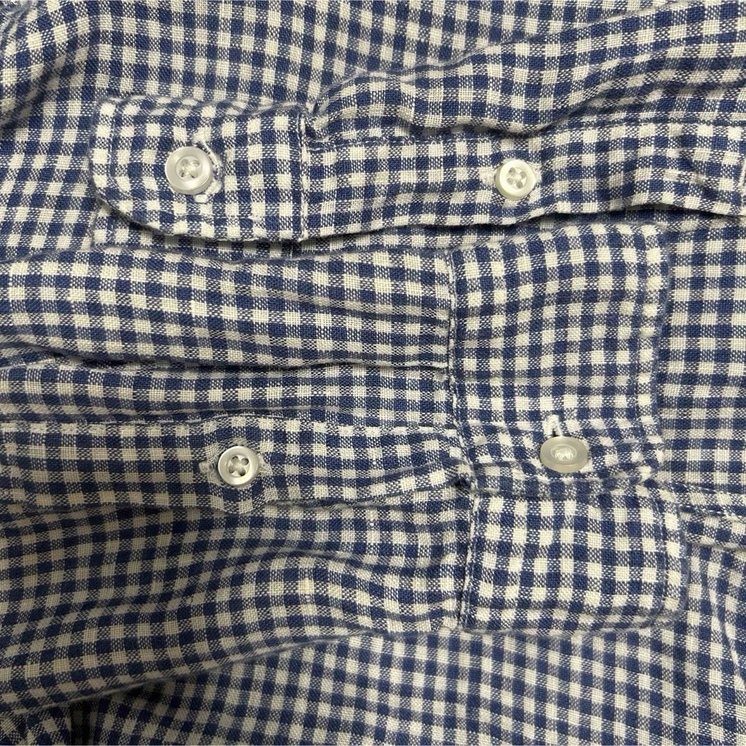coen(コーエン)のコーエンギンガムリネンシャツS レディースのトップス(シャツ/ブラウス(長袖/七分))の商品写真