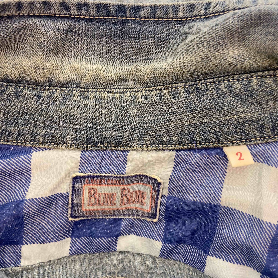 BLUE BLUE(ブルーブルー)のBLUE BLUE ブルーブルー メンズ 長袖シャツ デニムシャツ バイカラー メンズのトップス(シャツ)の商品写真