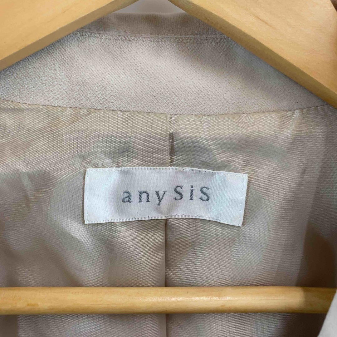 anySiS(エニィスィス)のanySiS エニィスィス レディース テーラードジャケット ベロア調 アイボリー レディースのジャケット/アウター(テーラードジャケット)の商品写真