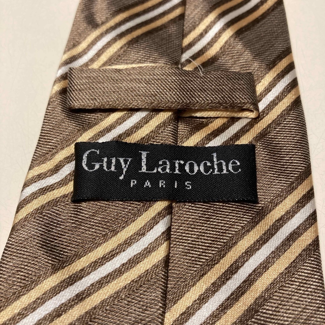 Guy Laroche(ギラロッシュ)の希少美品！Guy Larocheビンテージストライプネクタイ！レップタイ好きの方 メンズのファッション小物(ネクタイ)の商品写真