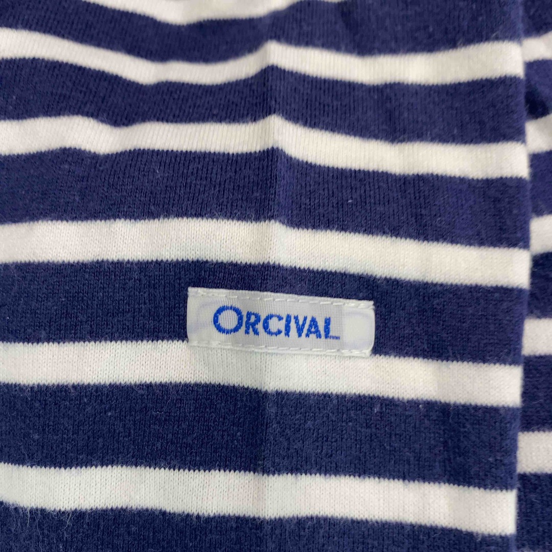 ORCIVAL(オーシバル)のORCIVAL オーシバル レディース Tシャツ（長袖）ボーダー ブルー ボートネック レディースのトップス(カットソー(長袖/七分))の商品写真