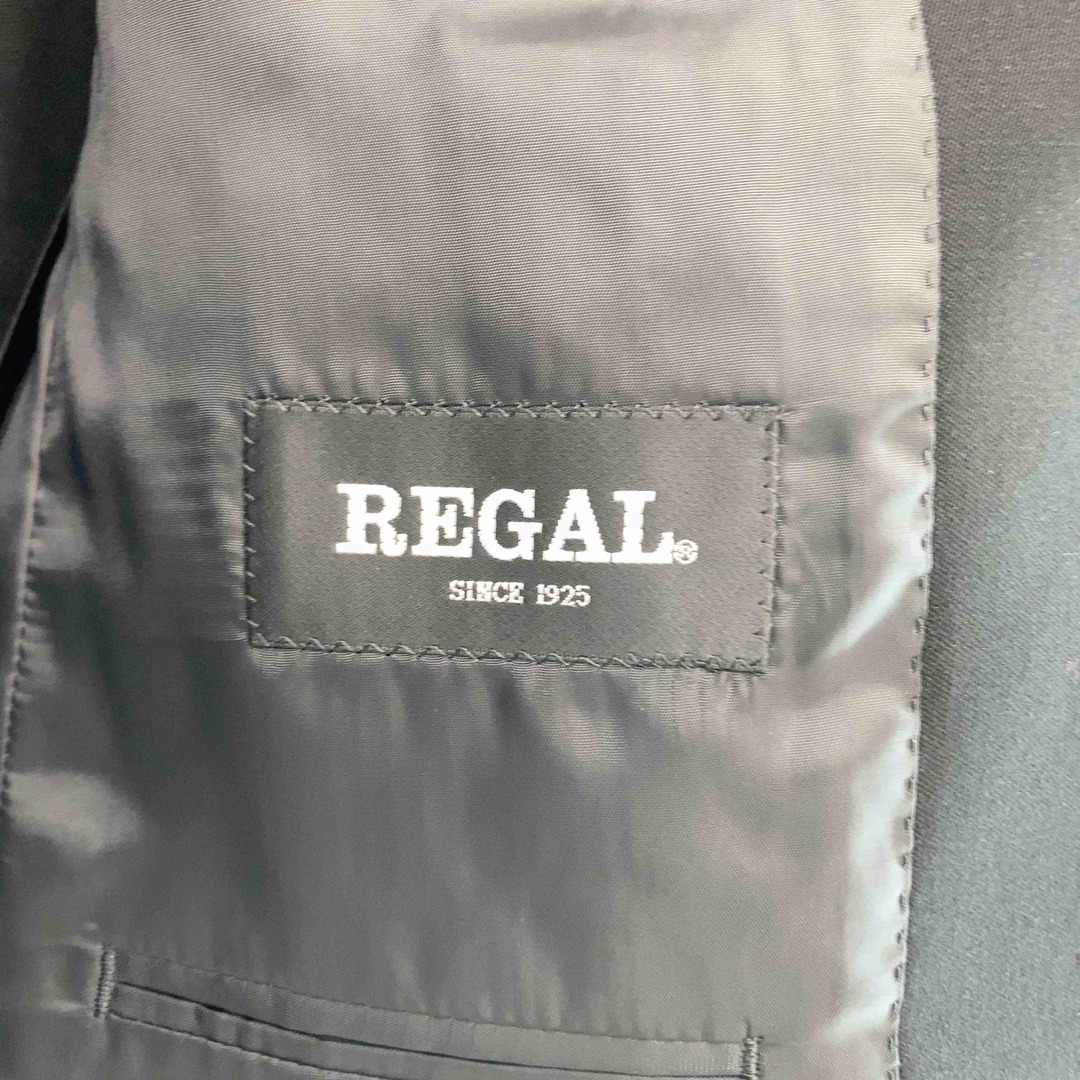 REGAL(リーガル)のREGAL リーガル メンズ セットアップ ブラックフォーマル テーラードジャケット スラックス  ウール ブラック メンズのスーツ(セットアップ)の商品写真