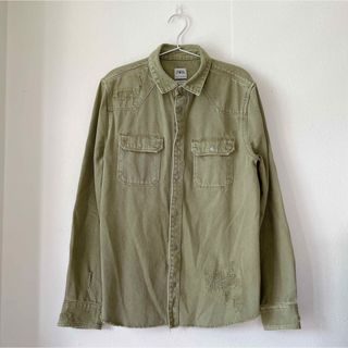 ザラ(ZARA)のZARA ミリタリーシャツ Relaxed Fit メンズ(ミリタリージャケット)