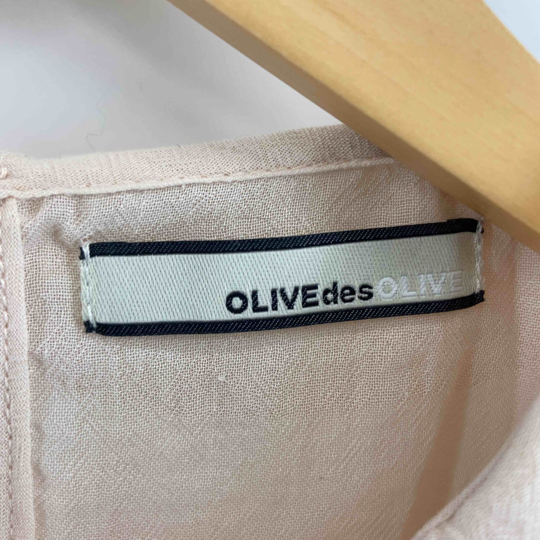 OLIVEdesOLIVE(オリーブデオリーブ)のOlive des Olive オリーブデオリーブ レディース フレンチスリーブ ブラウス 花 刺繍 レディースのトップス(シャツ/ブラウス(半袖/袖なし))の商品写真