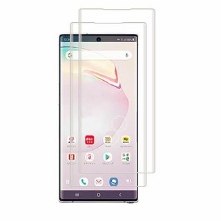 【2枚セット】Galaxy Note10 Plus ガラスフィルム 指紋認証対応(その他)