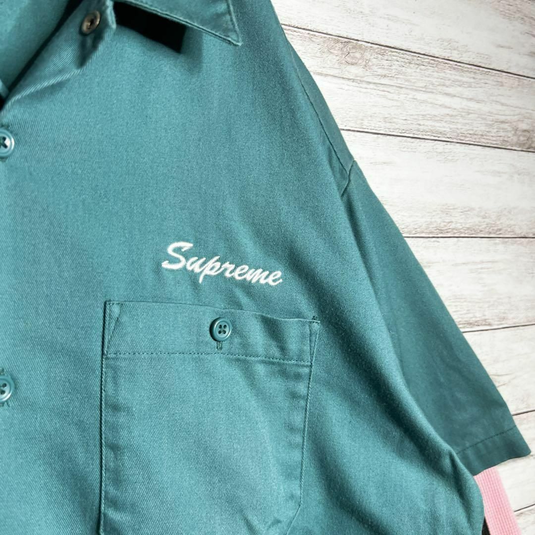 Supreme(シュプリーム)の【入手困難!!】シュプリーム ✈︎刺繍 スリーブロゴ レイヤード シャツ 開襟 メンズのトップス(Tシャツ/カットソー(七分/長袖))の商品写真