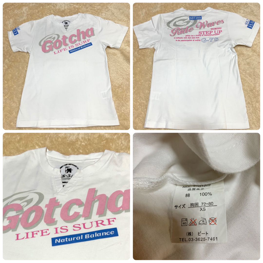 GOTCHA(ガッチャ)の値下げ 美品　GOTCHA ガチャ　XS 半袖　トップス　三点　まとめ売り レディースのトップス(Tシャツ(半袖/袖なし))の商品写真