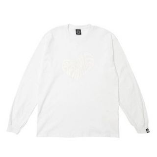 EXAMPLE ロンT XXL MFC STORE ハートロゴ STUSSY 白(Tシャツ/カットソー(七分/長袖))