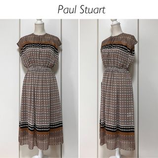 ポールスチュアート(Paul Stuart)の【1回のみ着用】Paul Stuart フレンチスリーブ ワンピース(ひざ丈ワンピース)