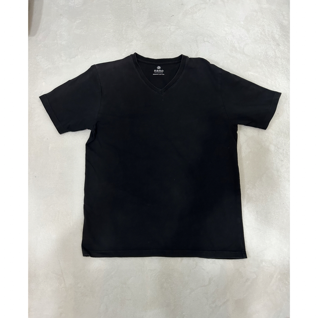 nano・universe(ナノユニバース)の値下げ　ナノユニバース　VネックTシャツ メンズのトップス(Tシャツ/カットソー(半袖/袖なし))の商品写真